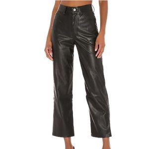 Levi’s Leather Ribcage Straight